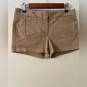 J Crew Stretch Shorts Khaki Tan Size 4